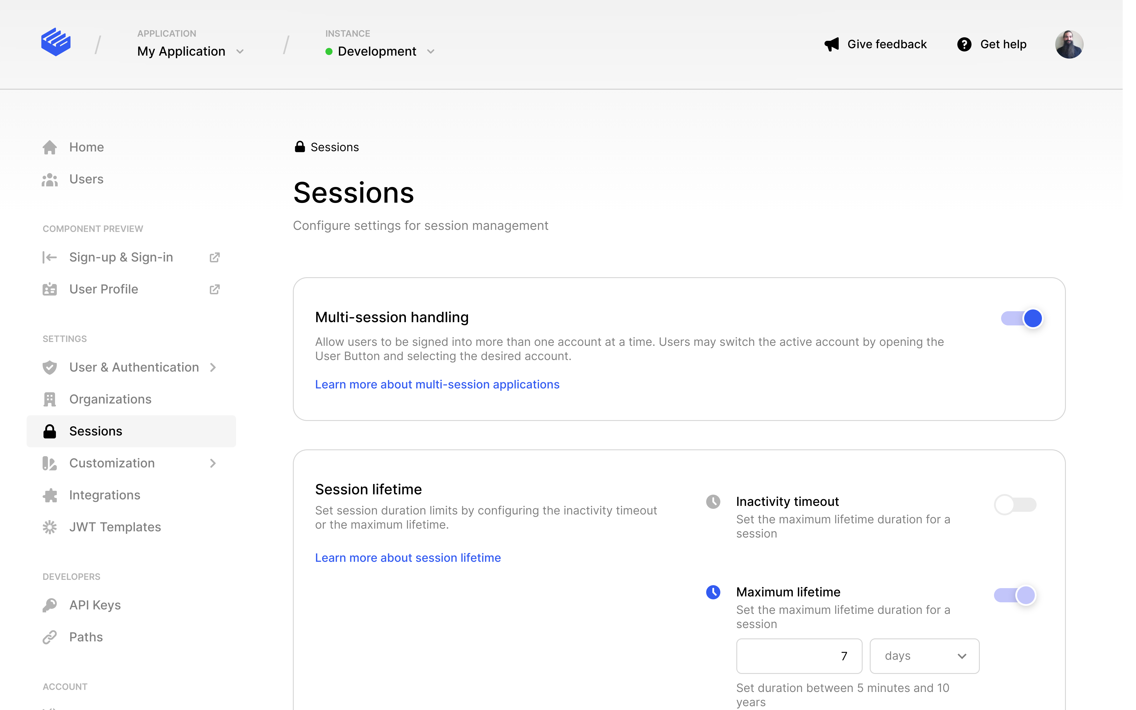 Enabling multi-session