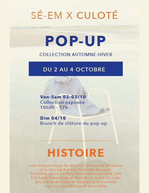 Pop-up SÉ_EM x CULOTÉ — Collection Automne-Hiver