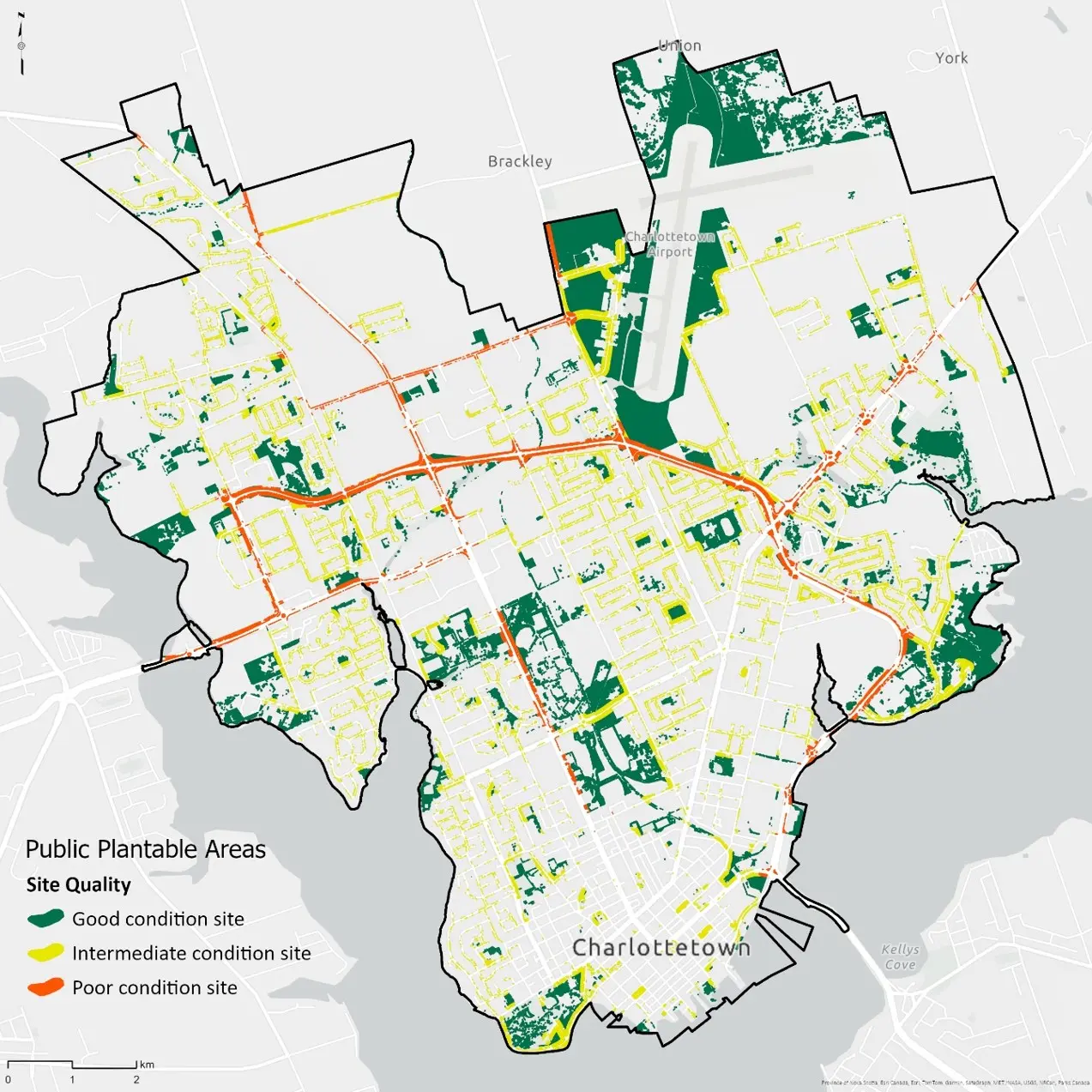 USI Plantable areas map