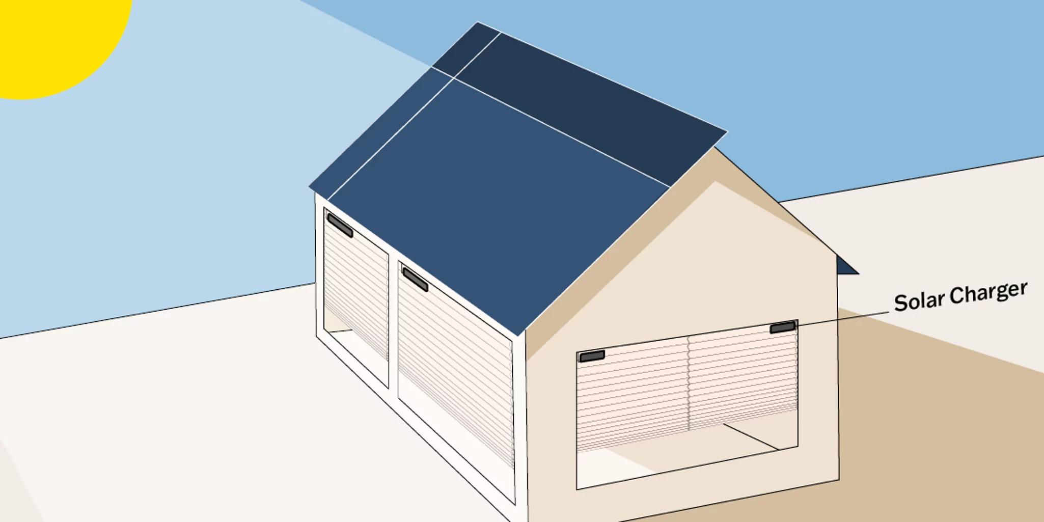 Solar Charger Installation Illustration