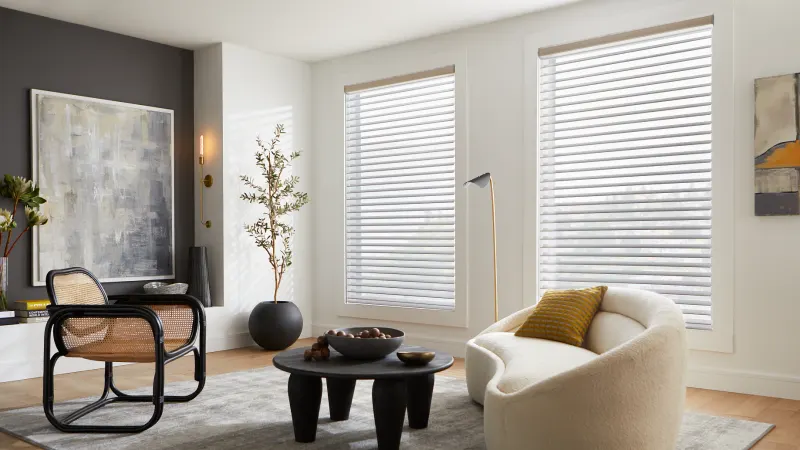 Sheer shadings in a living room