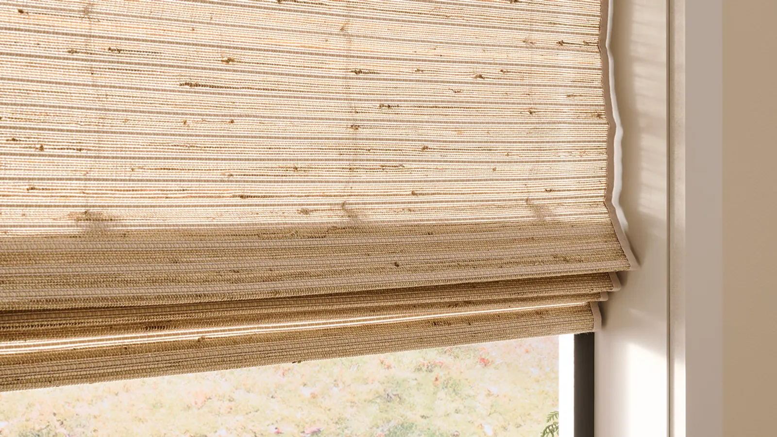 Natural woven wood shades