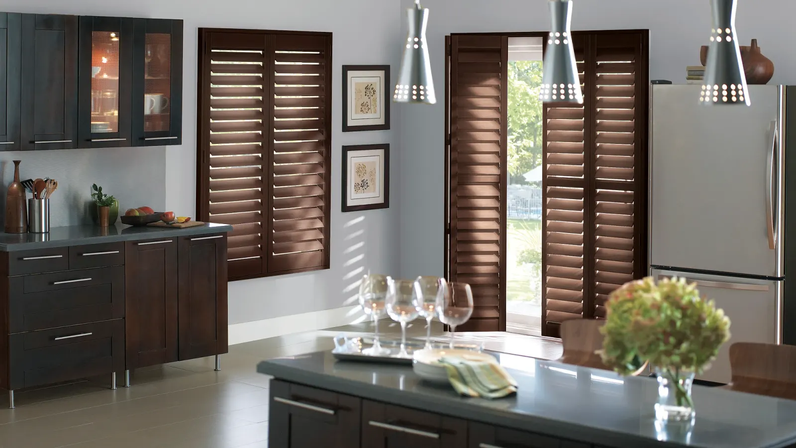 Composite plantation shutters