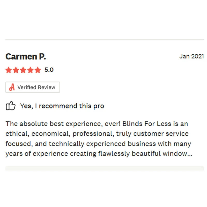 Blinds for Less Review on Angi