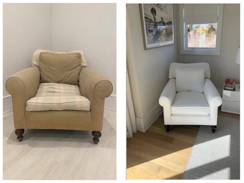 Slipcover upholstery job