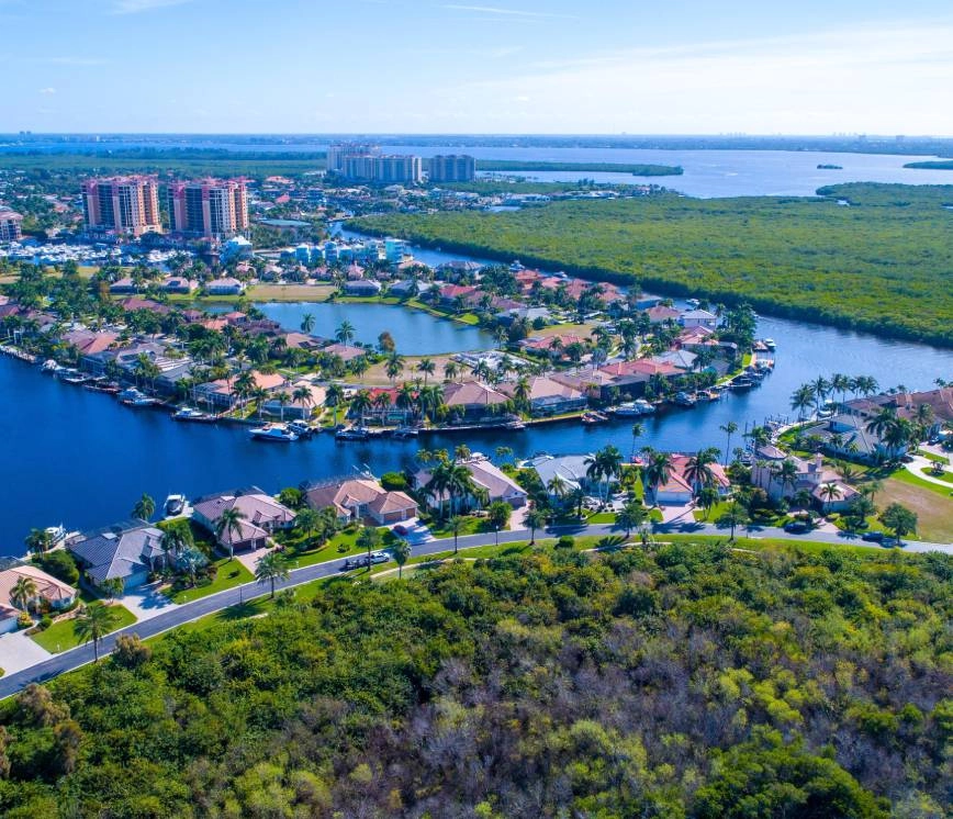 An aerial view of Cape Coral, Florida (FL)