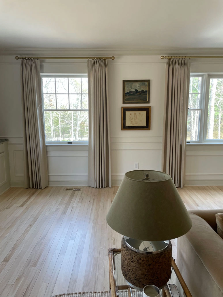 Windows with drapery