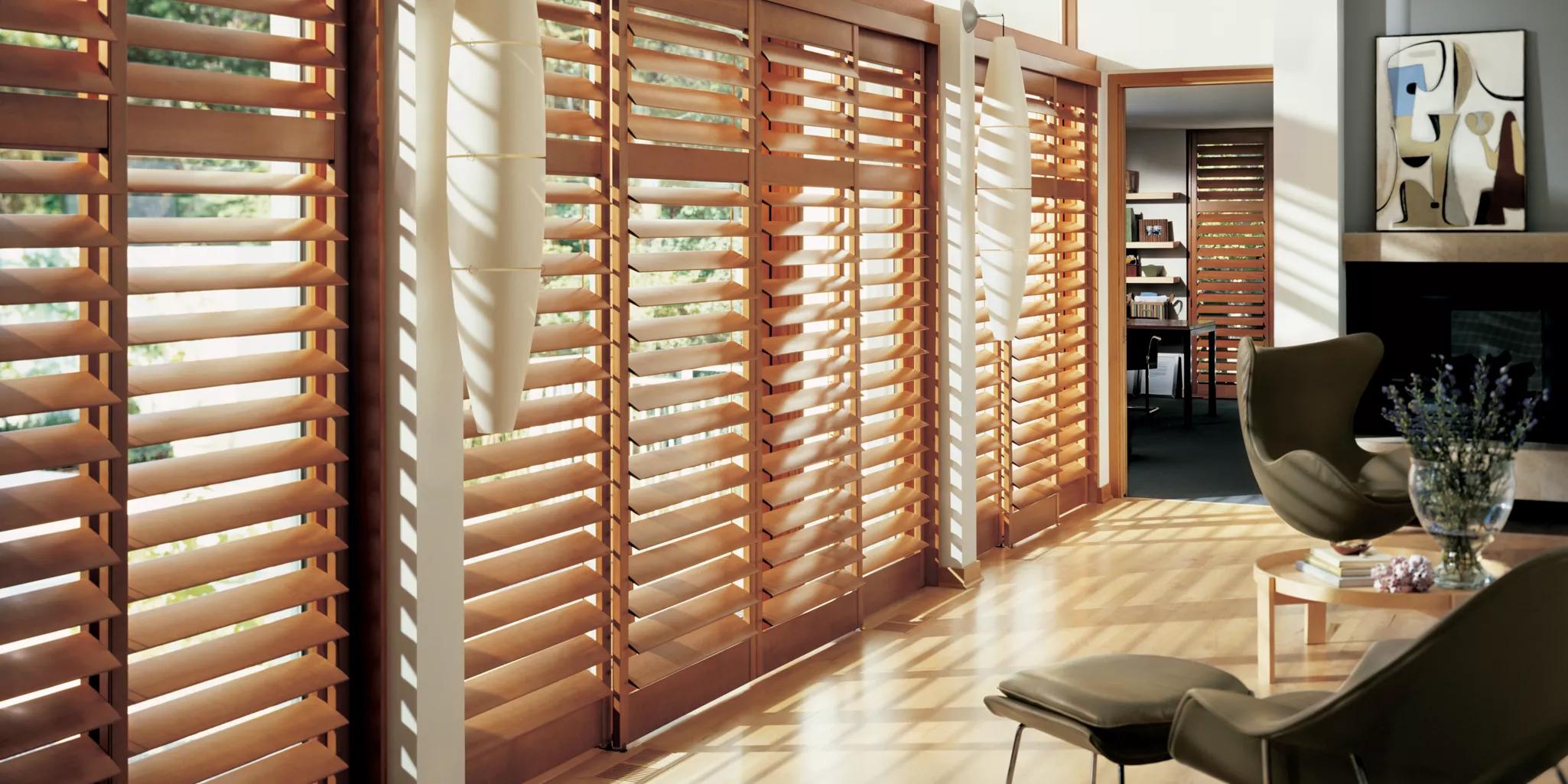 Heritance Wood Shutters in Living Room