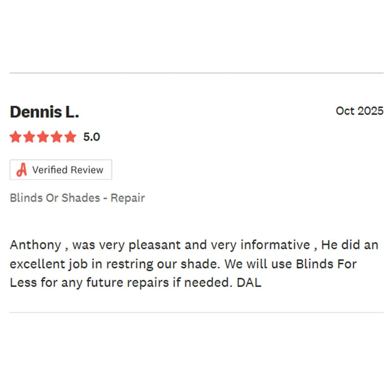 Blinds for Less Review on Angi
