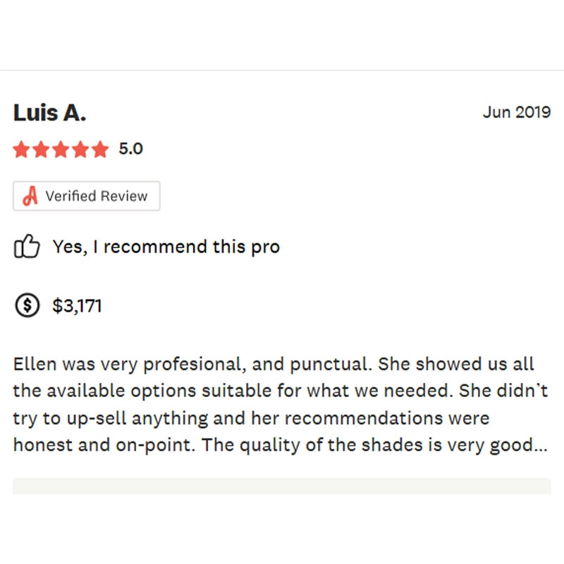 Blinds for Less Review on Angi
