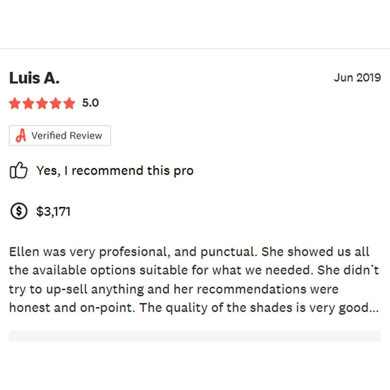 Blinds for Less Review on Angi