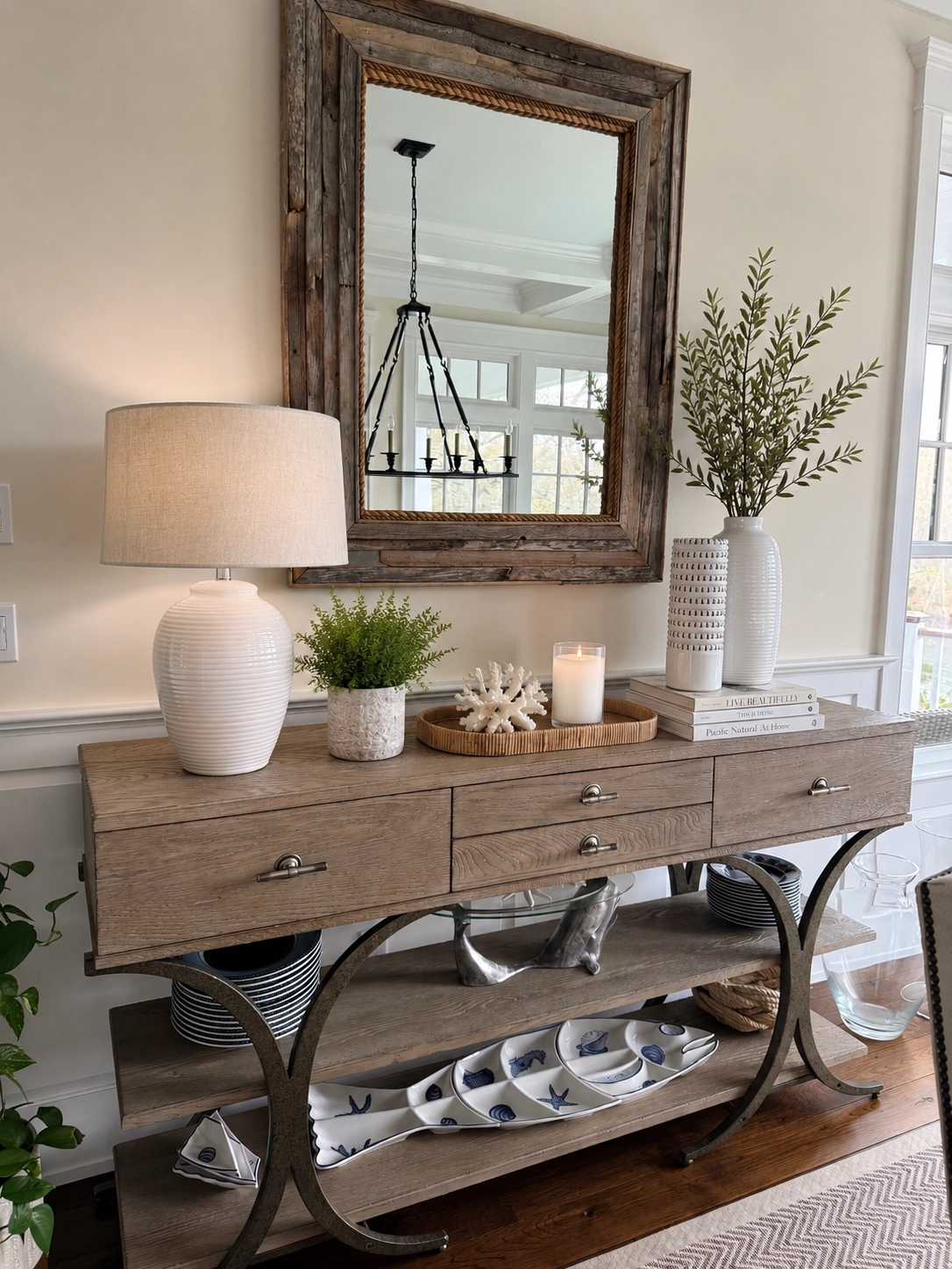 Table with mirror designed by JM Window Design
