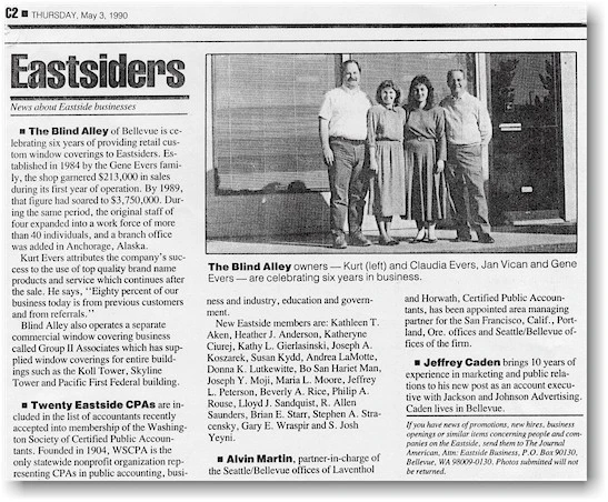 That first day there were just four of us in the _organization__ Gene, Kurt, Jan and Claudia. Kurt, Jan and Claudia are still here today and we are joined by many valuable coworkers