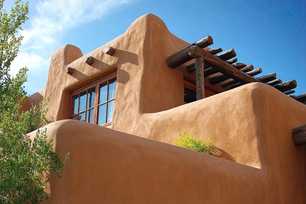 A traditional pueblo-style house in New Mexico