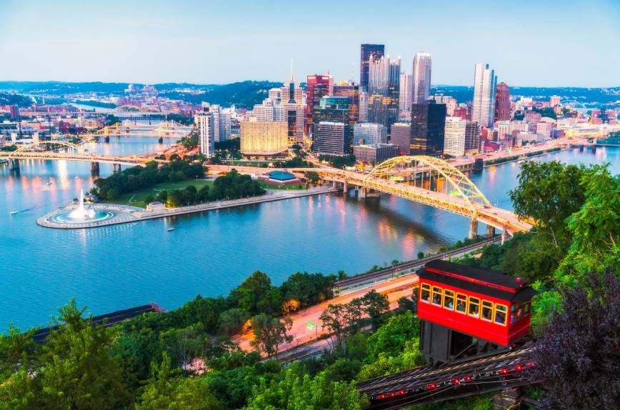 Scenic image of the South Hills area in Pittsburgh, PA.