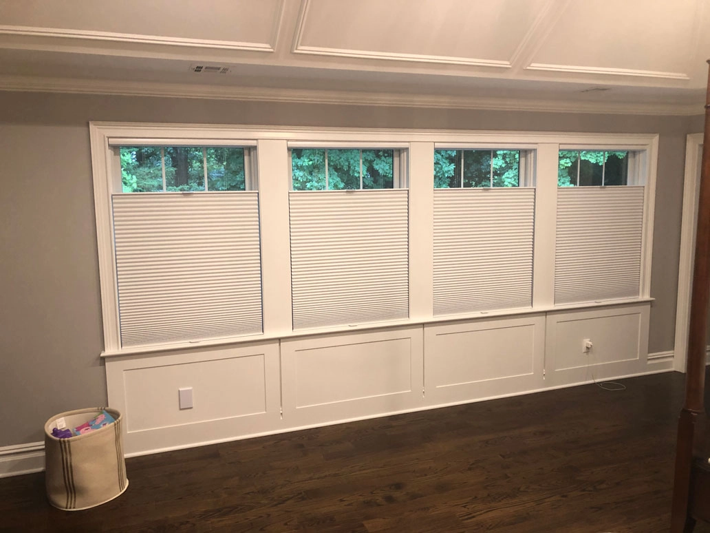 Hunter Douglas top-down/bottom-up shades.