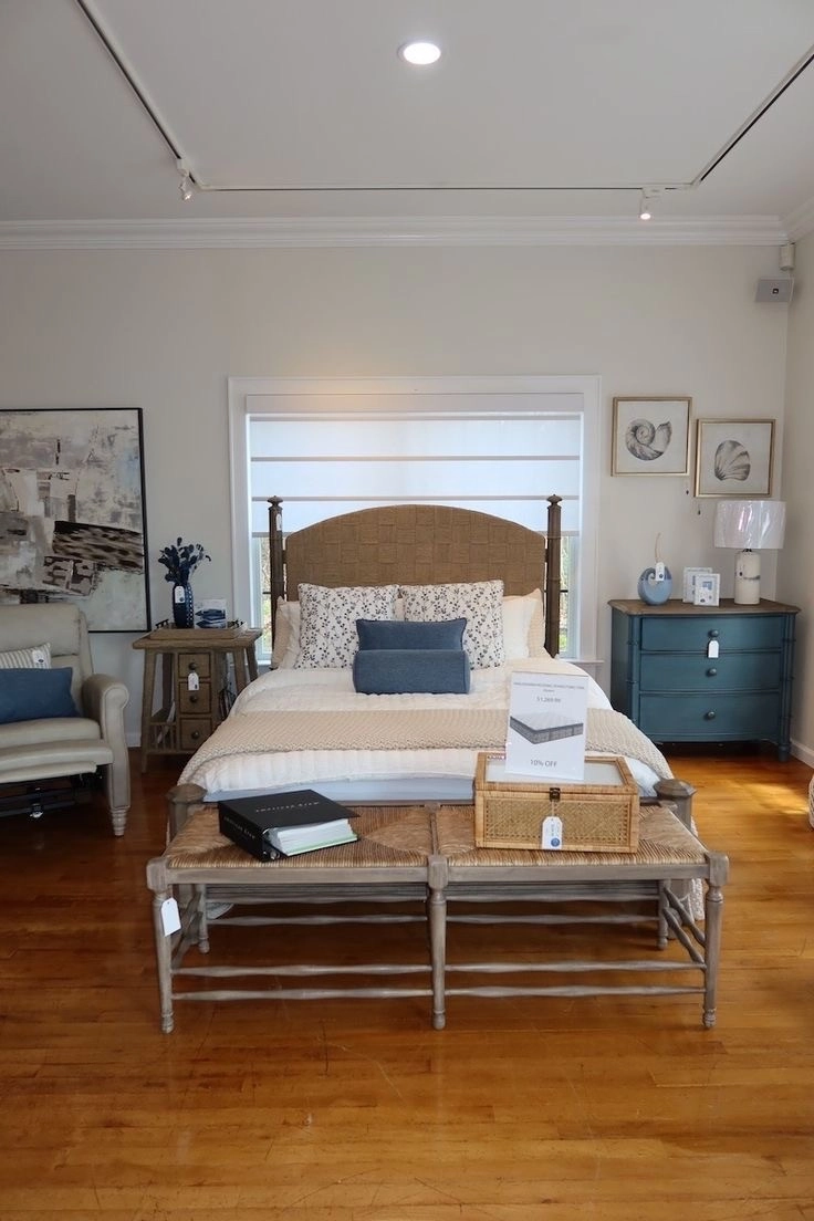 Bedroom scene in the showroom.