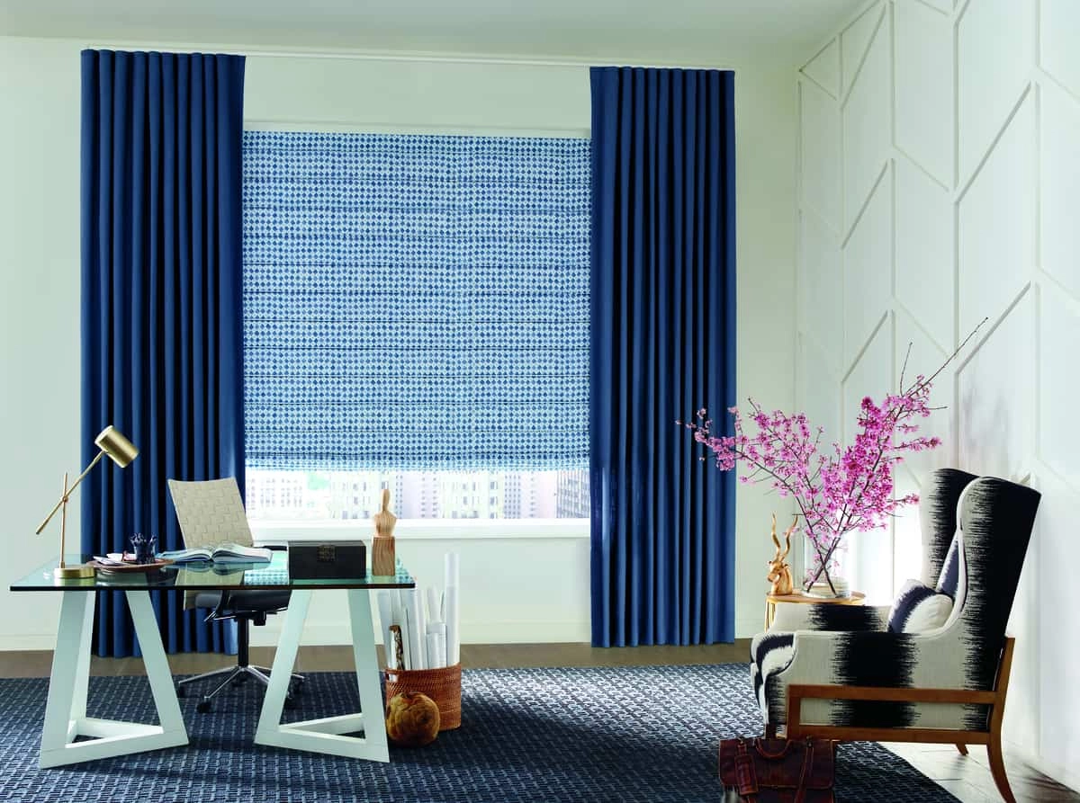 photo: 10042669-banner-layered-window-treatments-drapery-side-panels-roller-shades-roman-shades-honeycomb-shades.jpg