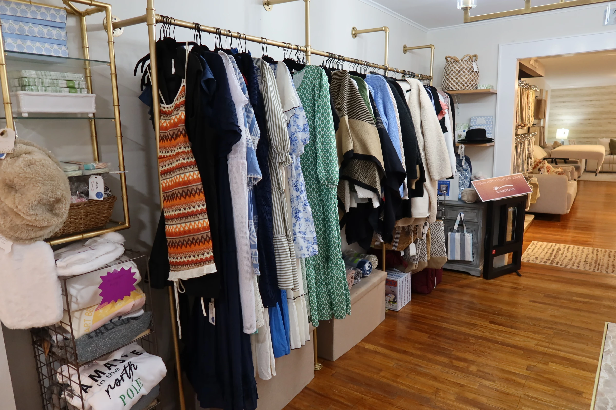 Clothing and accessories.