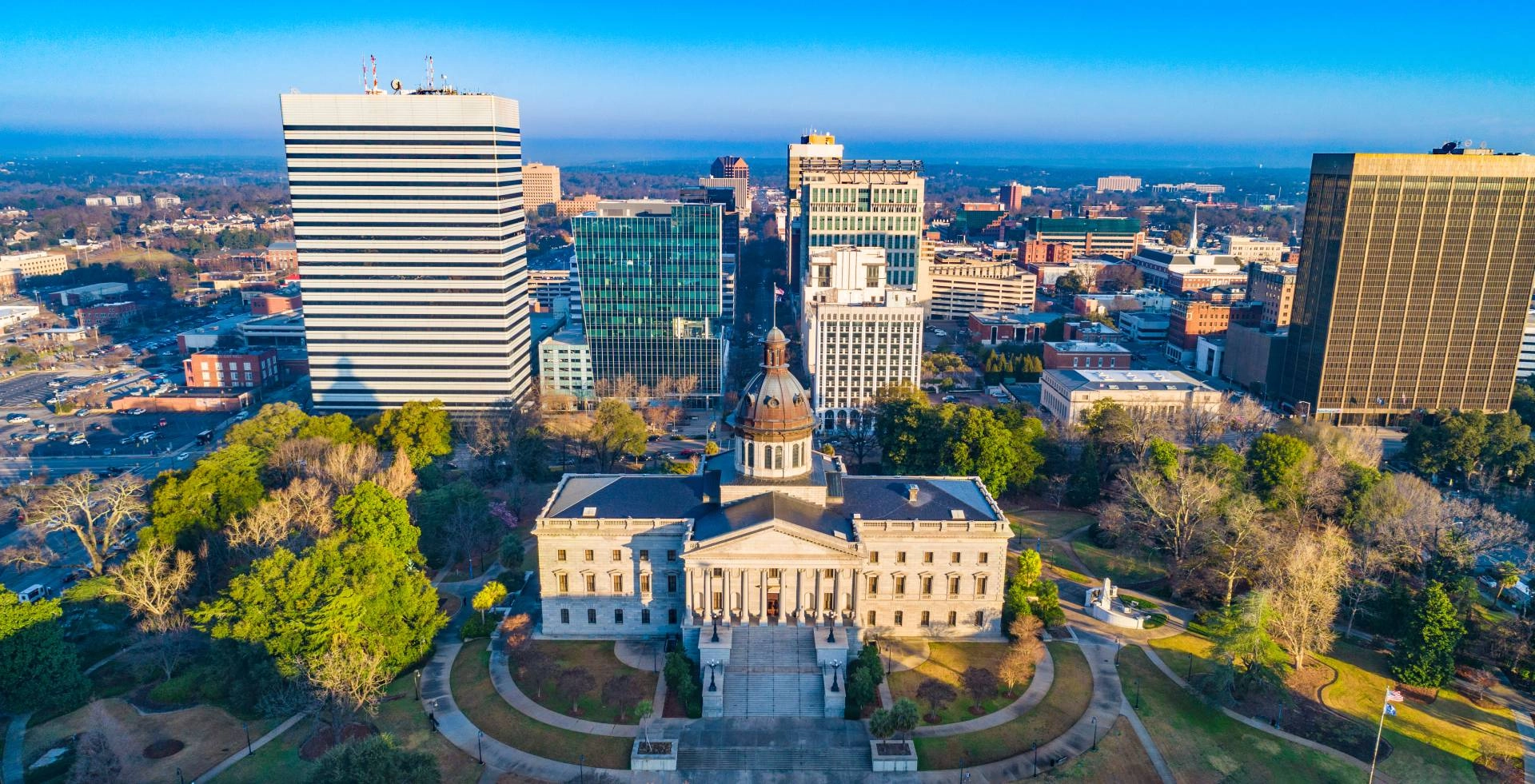 Skyline view of Lexington, SC, during the day near Lexington, SC