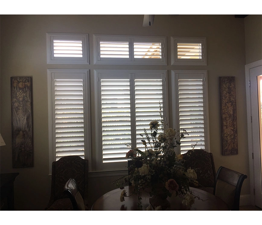 Windows with shutters.