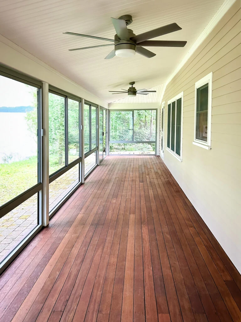 Outdoor shades, awnings, and enclosures by JM Windows.