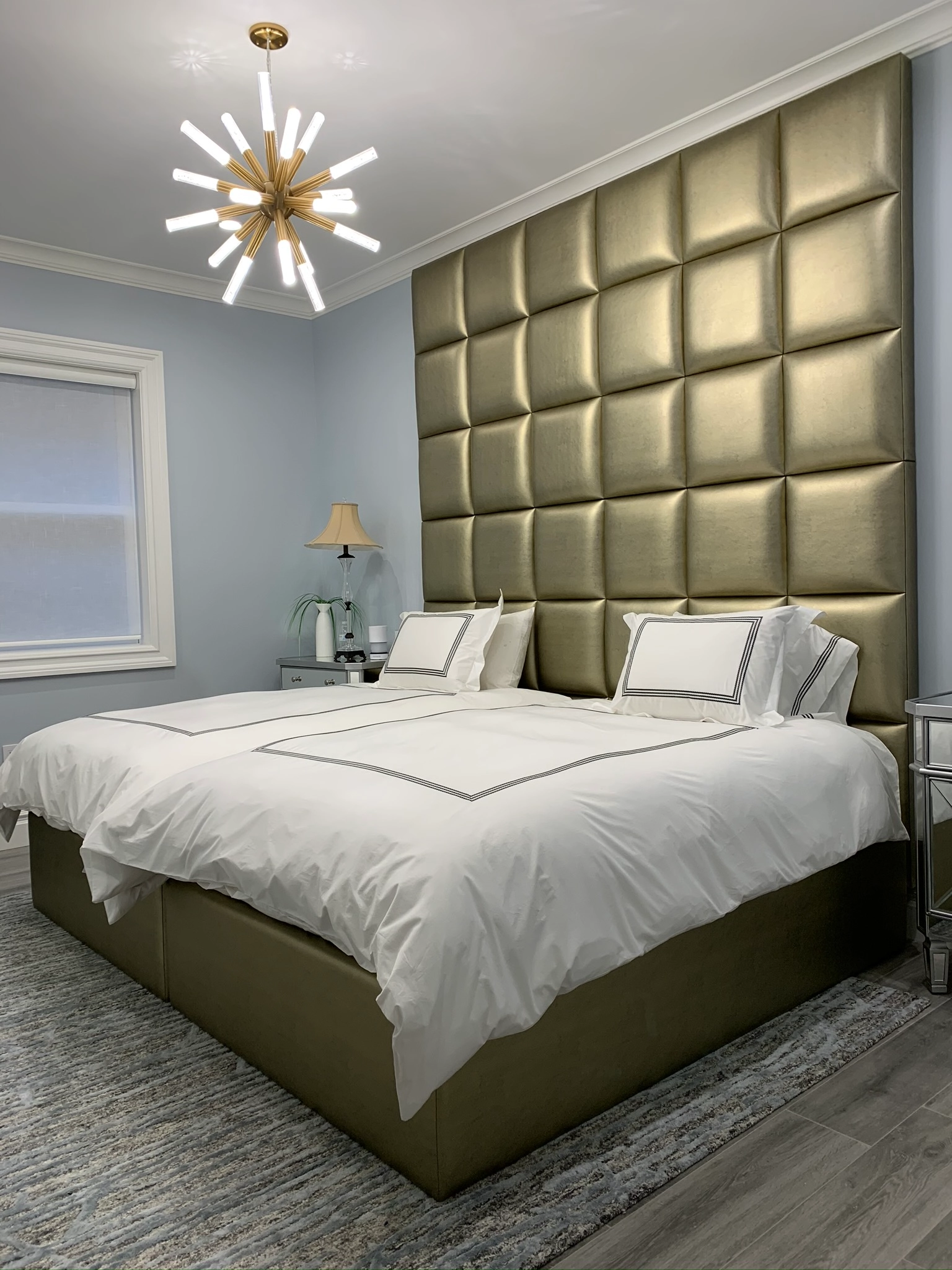 photo: vlonne-headboard-gold-upholstery-bed.jpeg