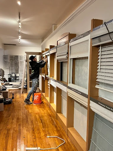 Our Contractor John Getting Our New Showroom Ready