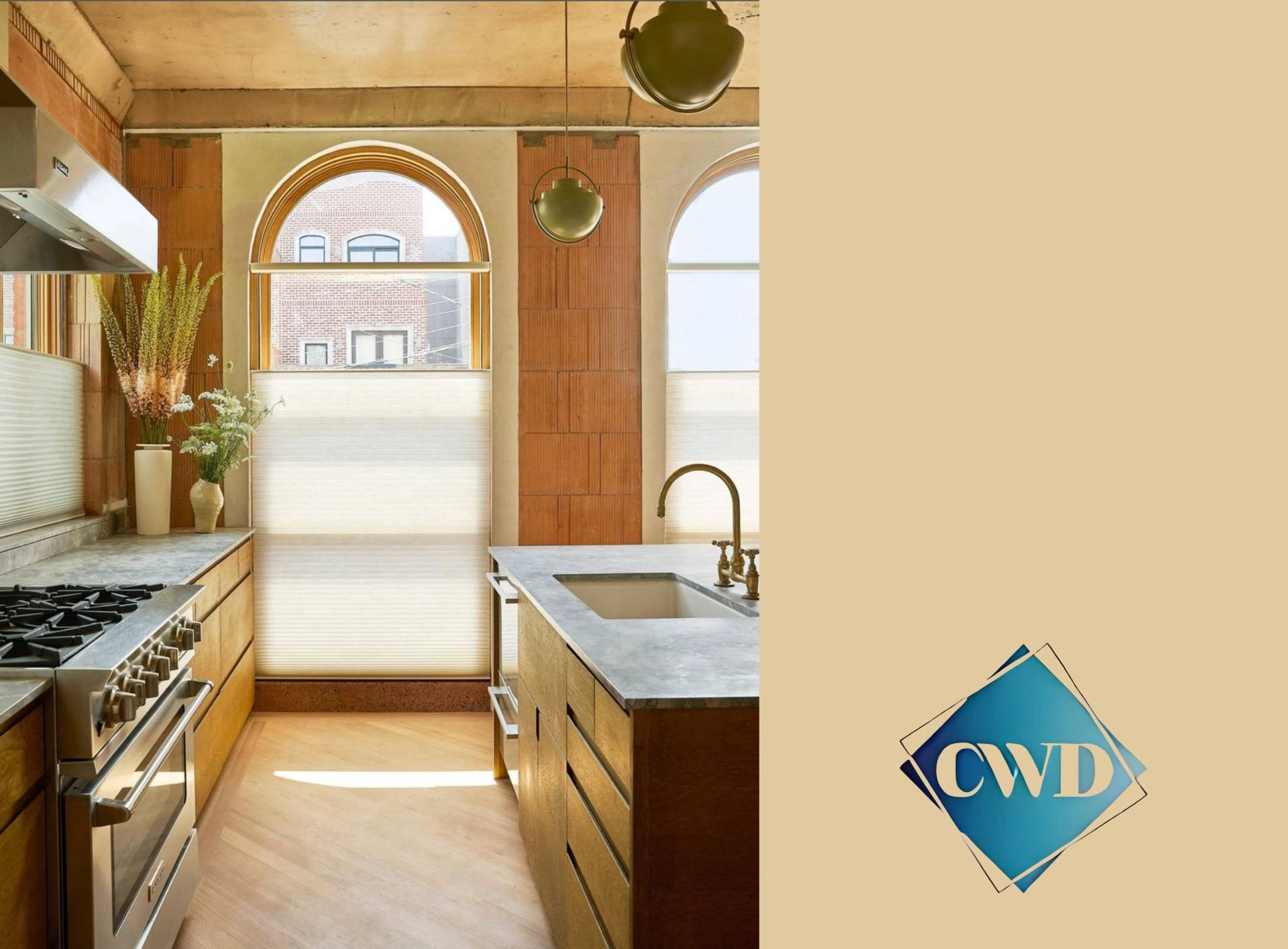 Hunter Douglas Duette® Cellular Shades in an arched window near Costa Mesa, California (CA)