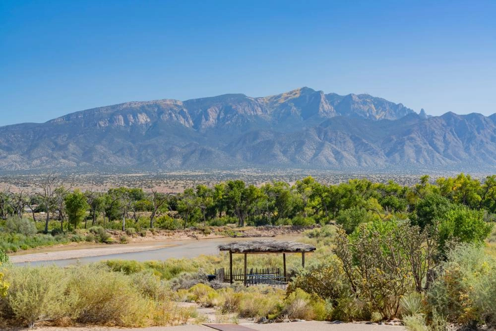 View of the Coronado Historic Site in Bernalillo, NM.