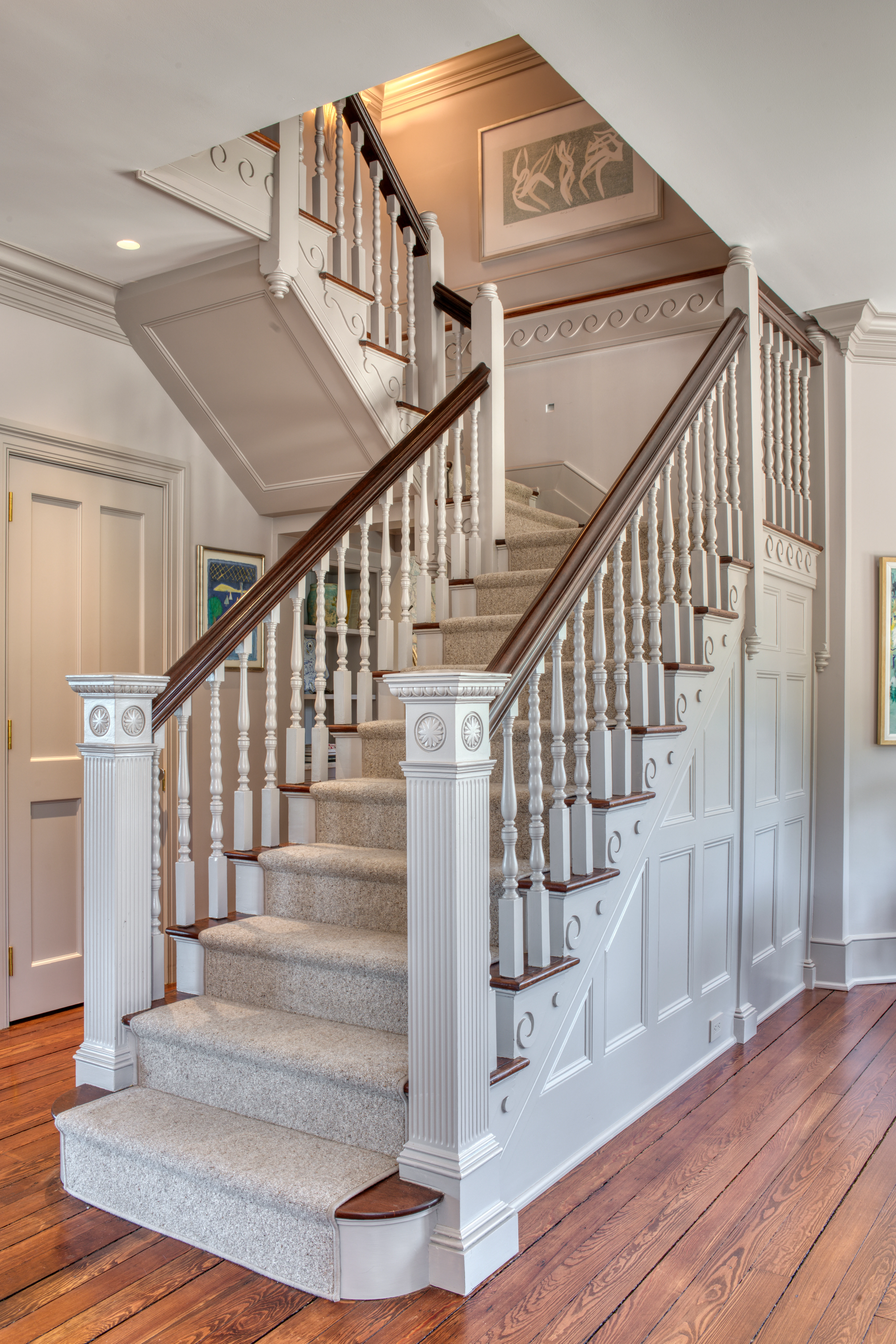 An ornate stairwell.