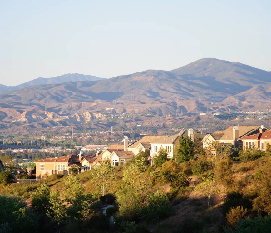 An image of Newhall, California (CA) from a distance