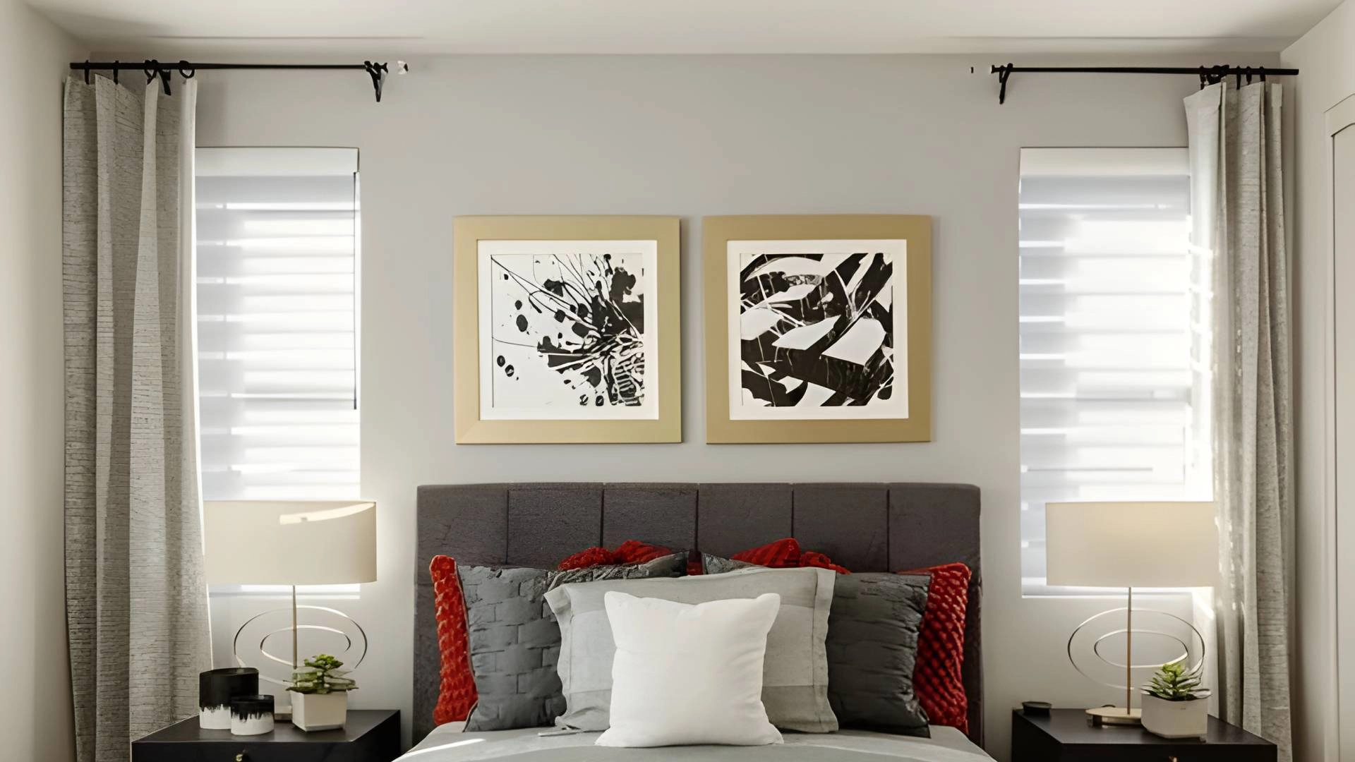 Hunter Douglas Pirouette® Sheer Shades with custom drapery near Dallas, Texas