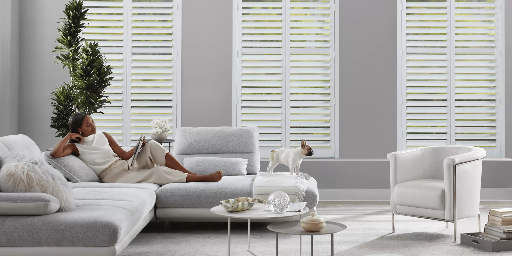 NewStyle Hybrid Shutters in Living Room