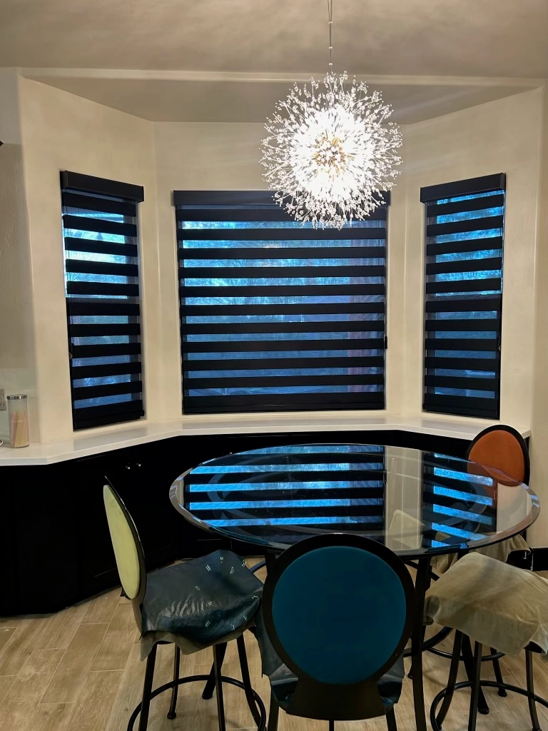 Banded custom window shades