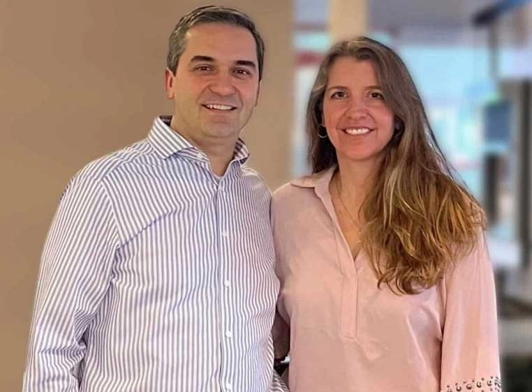 Man and woman posing for a photo together