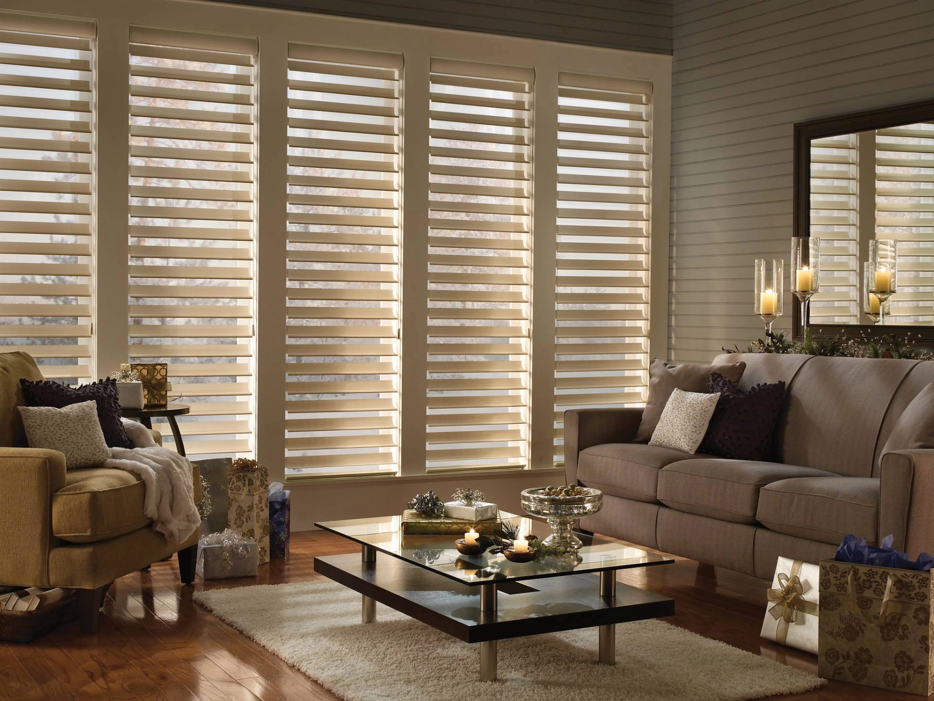 Hunter Douglas Silhouette® Shades in a living room near Silver Spring, MD