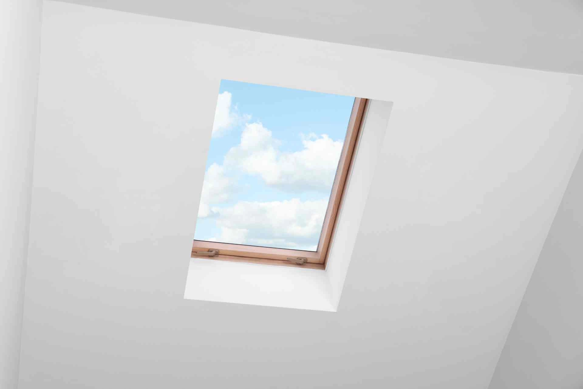An angled skylight window in a home near Amarillo, Texas (TX)