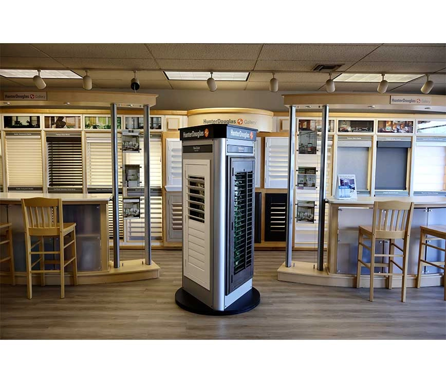 Pursley's Window Coverings showroom.