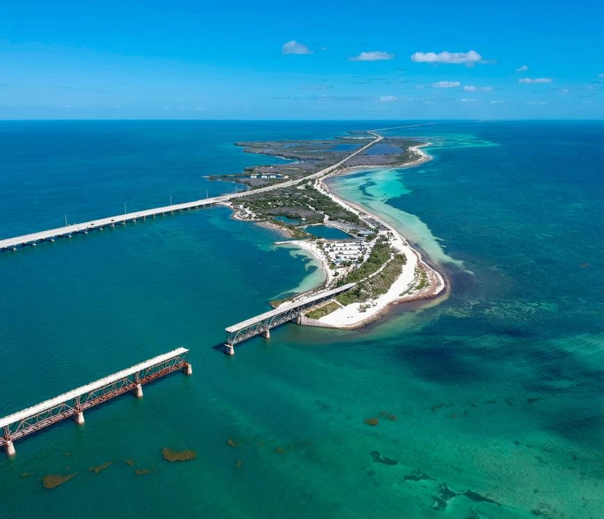 An aerial view of Key West, Florida (FL)