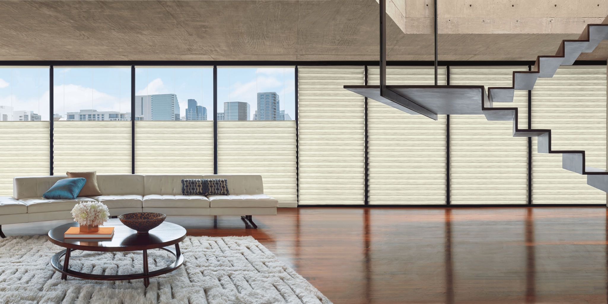 photo: designer-roller-shades-gisele-dovecoat-stairs-38677514:horizontal-lg