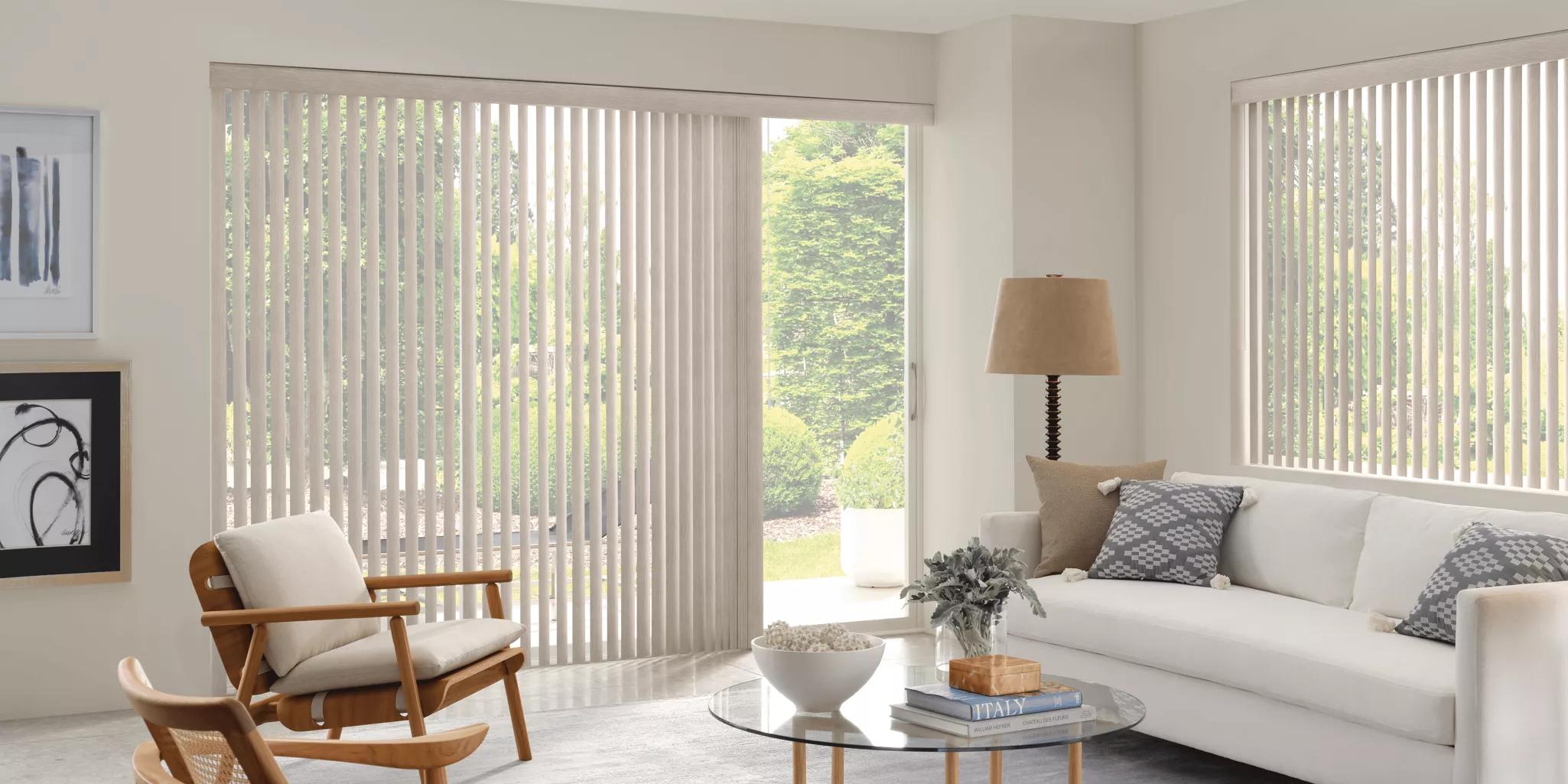 Somner Vertical Blinds in Living Room