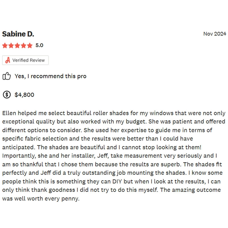 Blinds for Less Review on Angi