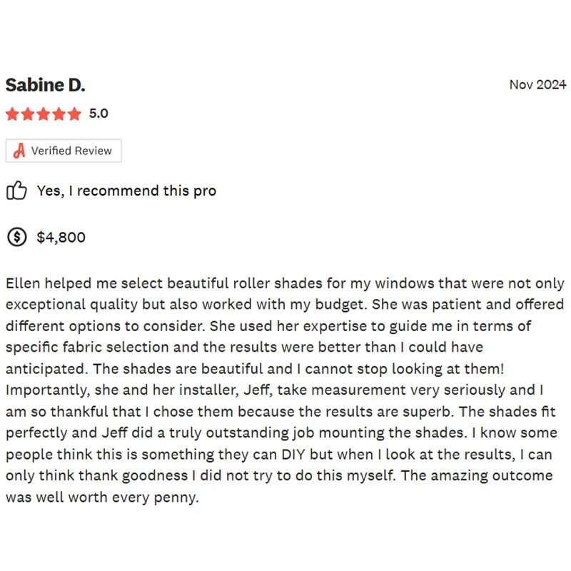 Blinds for Less Review on Angi