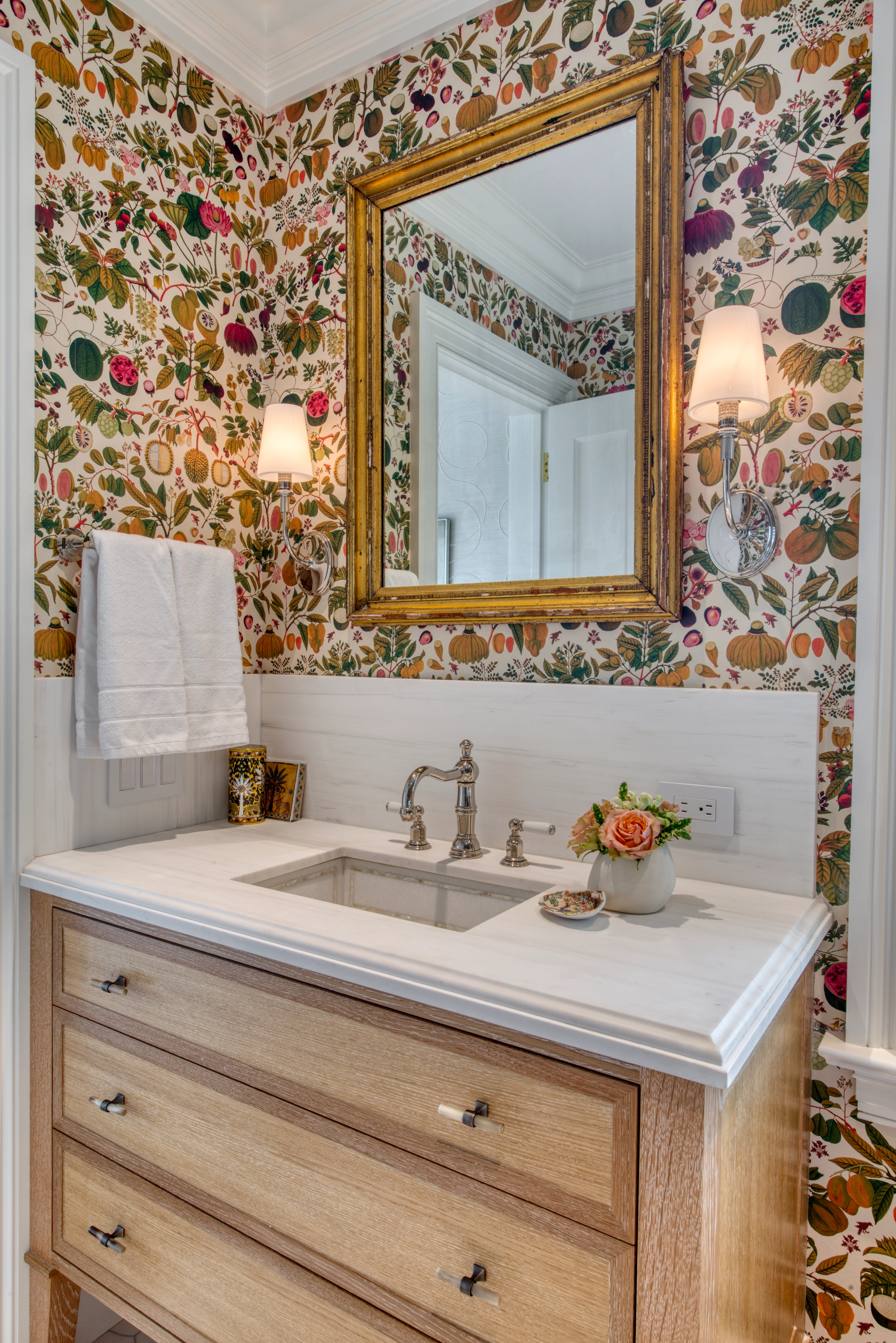 Bedroom windows with shades.