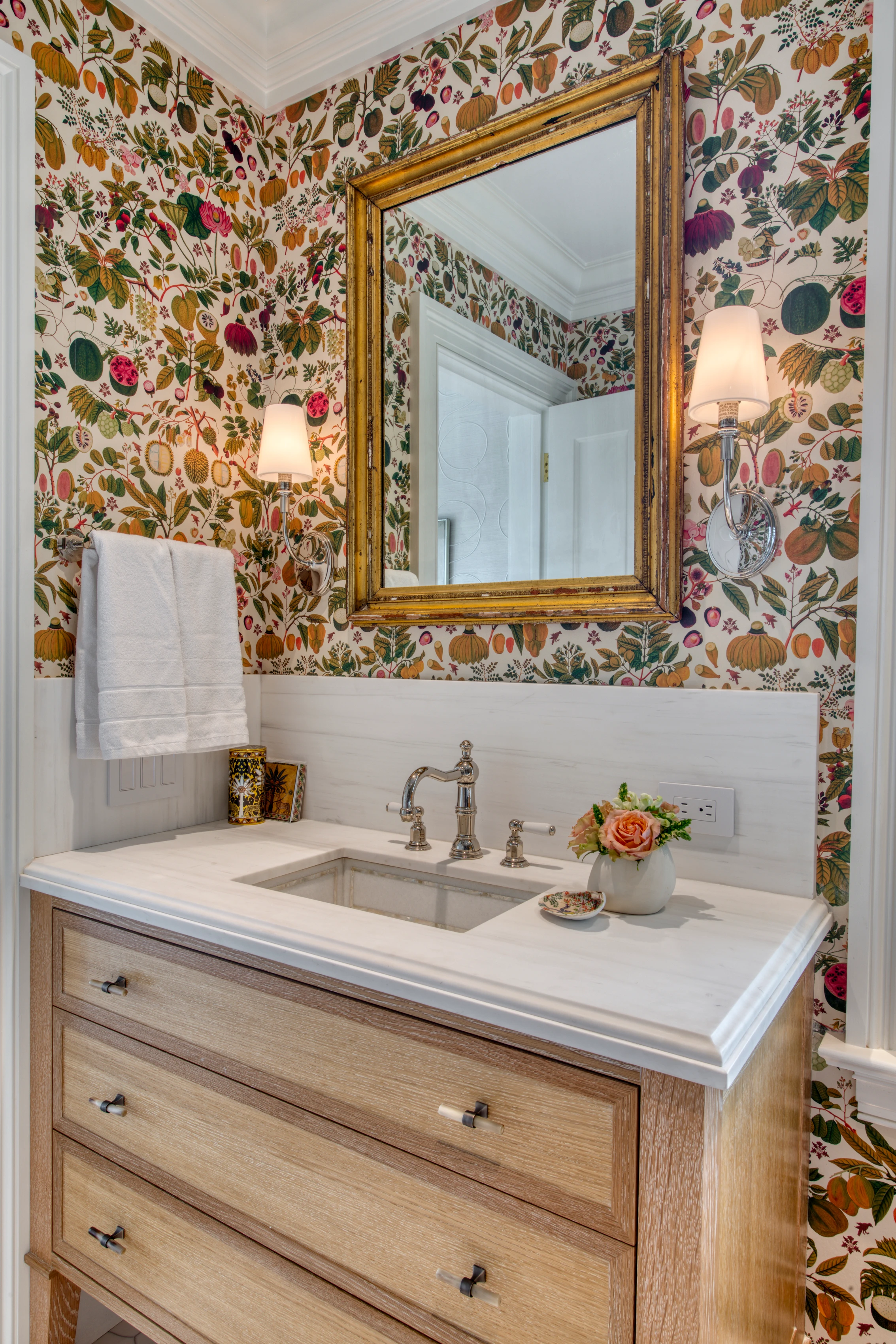 Bedroom windows with shades.