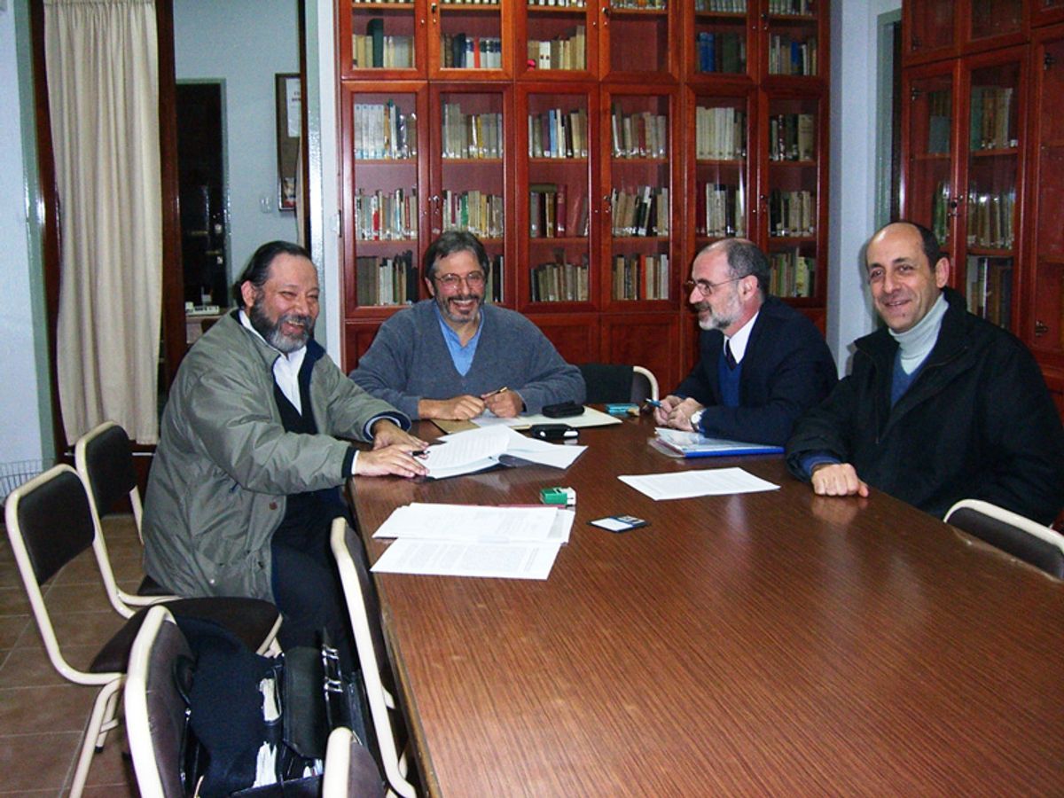 Acto de firma del convenio con la Facultad de Teología de la UCA