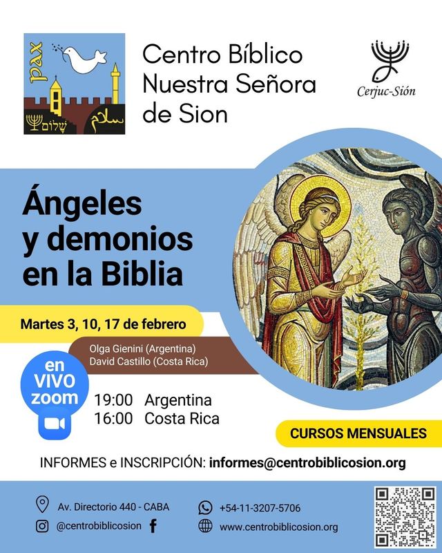 Pieza promocional del curso Ángeles y demonios en la Biblia