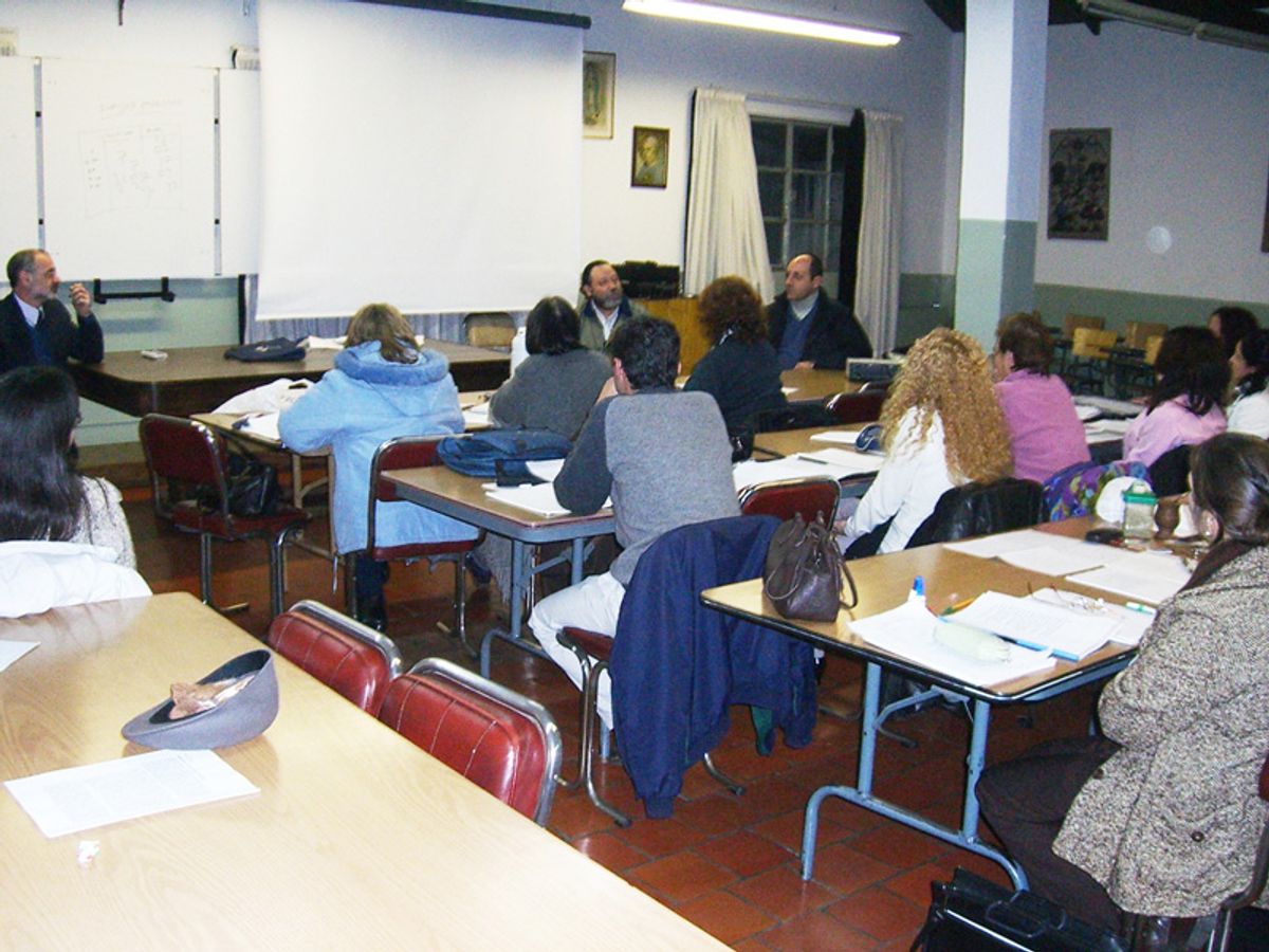 Acto de firma del convenio con la Facultad de Teología de la UCA