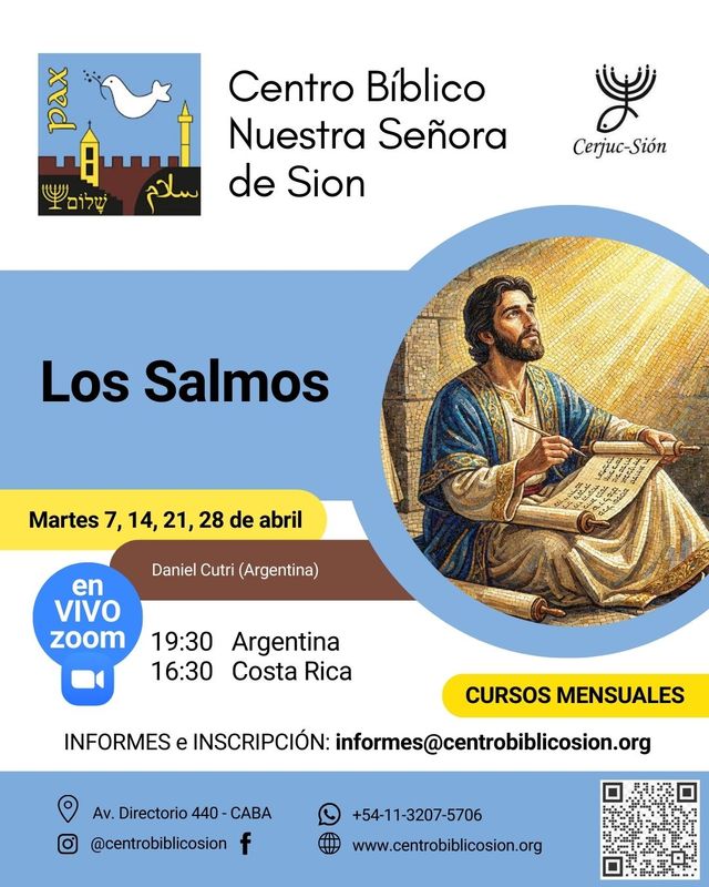 Pieza promocional del curso Salmos